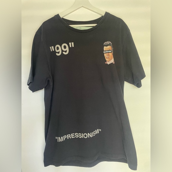 Off-White Black T-Shirt with Signature Label (oversize fit) - Picture 1 of 4